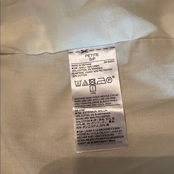 Banana Republic lightweight cotton mix cream jacket size S petite. NWTs - Picture 8 of 9